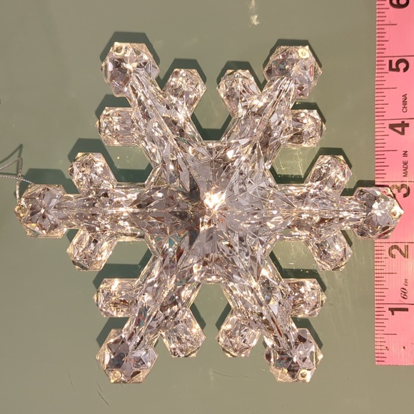 Crystal Snowflake Christmas Ornament, Crystal Suncatcher, Holiday Gift For Mom - Picture 5 of 8